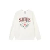 Flower Graphic Crew Sweater ”Blue White Grey”