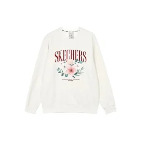 Flower Graphic Crew Sweater ”Blue White Grey”