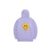 Färgglad casual-serie med bokstavstryck, huvtröja ”Purple Yellow”