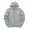Färgglad casual-serie med bokstäver, hoodie med dragkedja ”Grey White”