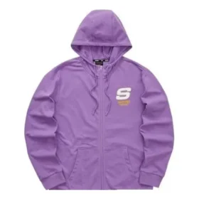 Färgglad casual-serie med dragkedja och huva ”Purple White”
