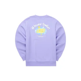 Färgglad casual-serie, märkeströja ”Lila-gul”