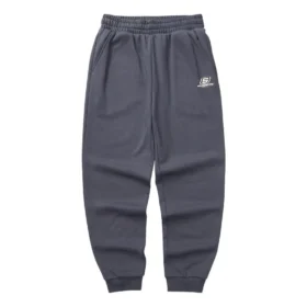 Färgglada casual-byxor i stickat med dragsko ”Grey”