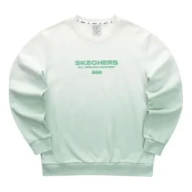 Gradient Letter Crew-tröja ”Green White”