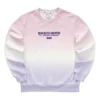 Gradient Letter Crew-tröja ”Purple Pink White”