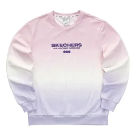 Gradient Letter Crew-tröja ”Purple Pink White”