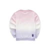 Gradient Letter Crew-tröja ”Purple Pink White”
