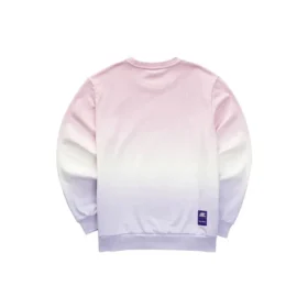 Gradient Letter Crew-tröja ”Purple Pink White”