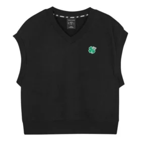 Grafisk casual ärmlös T-shirt ”Svart”