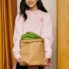 Grafisk hoodie ”Pink”