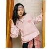 Grafisk hoodie ”Pink”