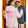 Grafisk hoodie ”Pink”