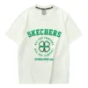 Grafisk T-shirt med korta ärmar ”White Green”