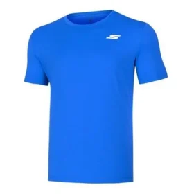 Herr Skechers Träning Löpning Sport Stickad Kortärmad Blå