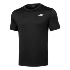 Herr Skechers Träning Löpning Sport Stickad Kortärmad Svart