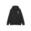 Hoodie med dragsko och tecknad grafik ”Navy Black White Grey”