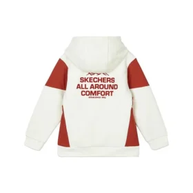 Hoodie med färgblockering ”White Red”