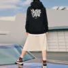 Hoodie med tryck ”Black White”