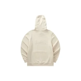 Hoodie med tryckt bokstav ”Beige Red”