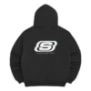 Hoodie med tryckt logotyp ”Black White”
