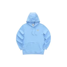 Hoodie med tryckt logotyp ”Blue Pink Black White”