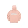 Hoodie med tryckt logotyp ”Blue Pink Black White”