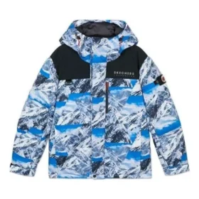 Huvtröja med dunfyllning ”Blue White Black”