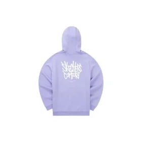 Huvtröja med tryck ”Purple White”