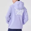 Huvtröja med tryck ”Purple White”