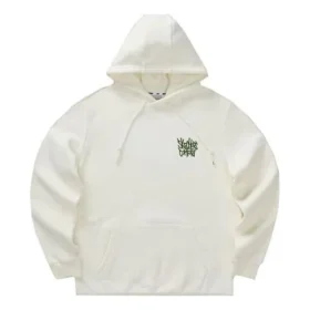 Huvtröja med tryck ”White Green”