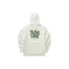 Huvtröja med tryck ”White Green”