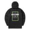 Huvtröjor med tryck ”Black White Green”