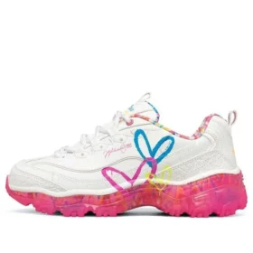 James Goldcrown x Skechers D’ Lites Crystal låga löparskor Rosa/Vit
