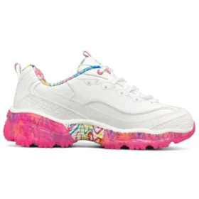 James Goldcrown x Skechers D’ Lites Crystal låga löparskor Rosa/Vit