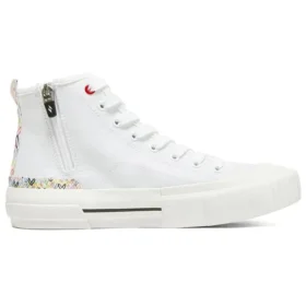 James Goldcrown x Skechers New Moon High-Top Canvasskor White
