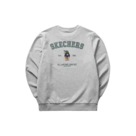Långärmad T-shirt med tryck ”Grå”