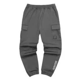 Logo Printed Workwear Straight Pant ”Grey Black Green”