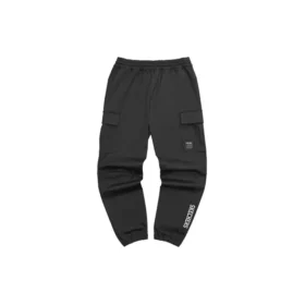 Logo Printed Workwear Straight Pant ”Grey Black Green”