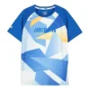 Löp-T-shirt med tryckt bokstav ”Blåvit”