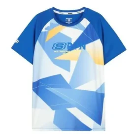 Löp-T-shirt med tryckt bokstav ”Blåvit”