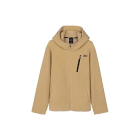 Löst sittande varm fleecejacka ”Svart Beige Vit Lila”