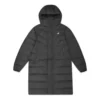 Medellång vävd dunjacka ”Svart”
