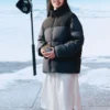 Modedunjacka med logotryck ”Svart Grå”