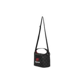 Modeväska med en axelrem ”Black Red”