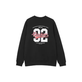 Number Printed Crew Sweatshirt ”Grey Black White”