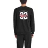 Number Printed Crew Sweatshirt ”Grey Black White”