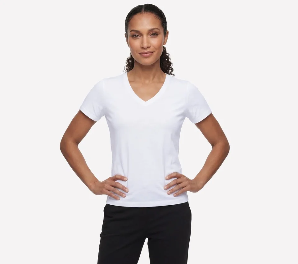 Pima T-shirt med V-ringning Pima T-shirt med V-ringning