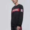 Skechers Alphabet Printing Knit Pullover för män, svart