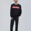 Skechers Alphabet Printing Knit Pullover för män, svart