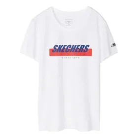 Skechers Printing kortärmad t-shirt för män, vit